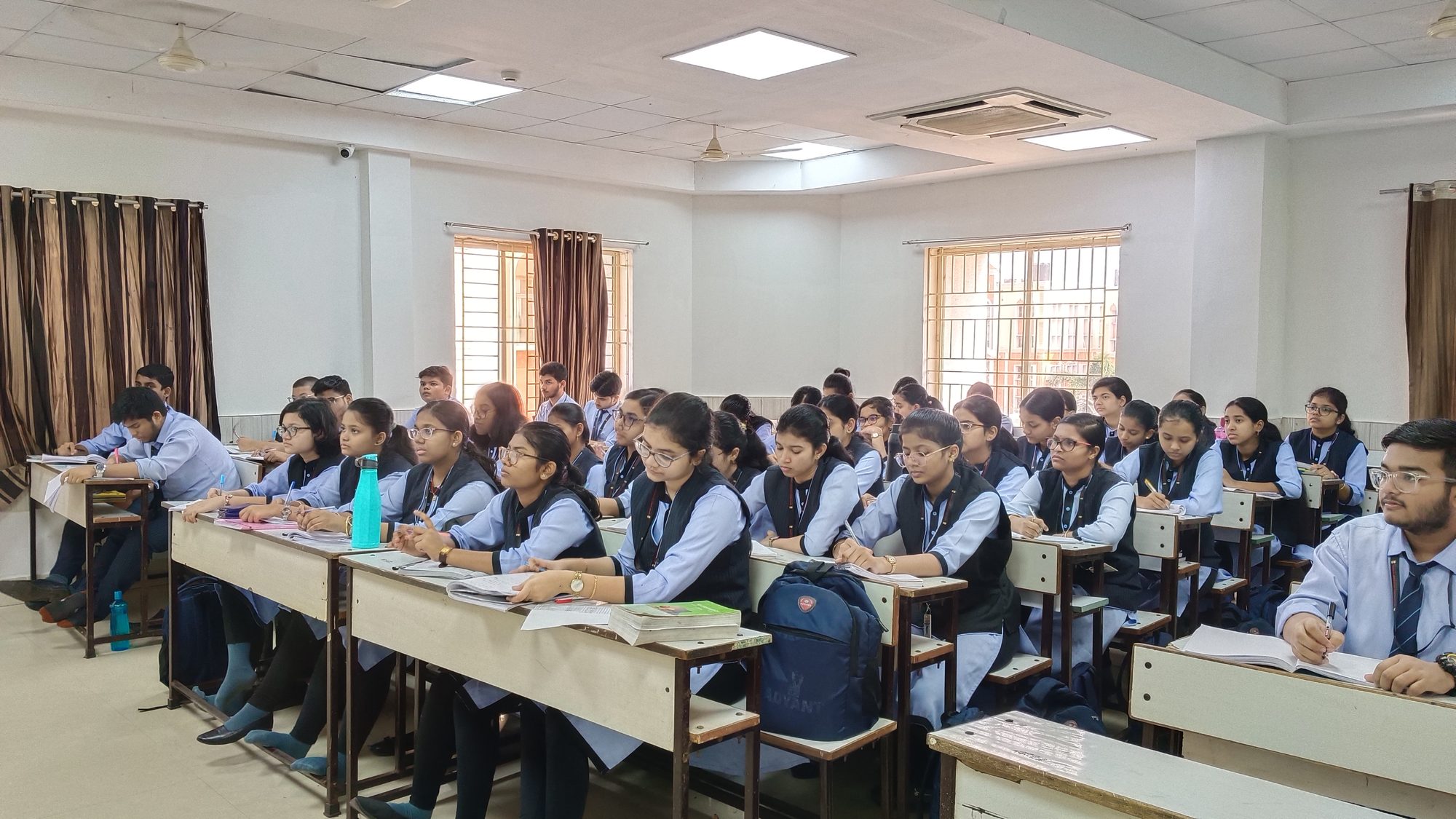 Students in an Adyant Higher Secondary School classroom