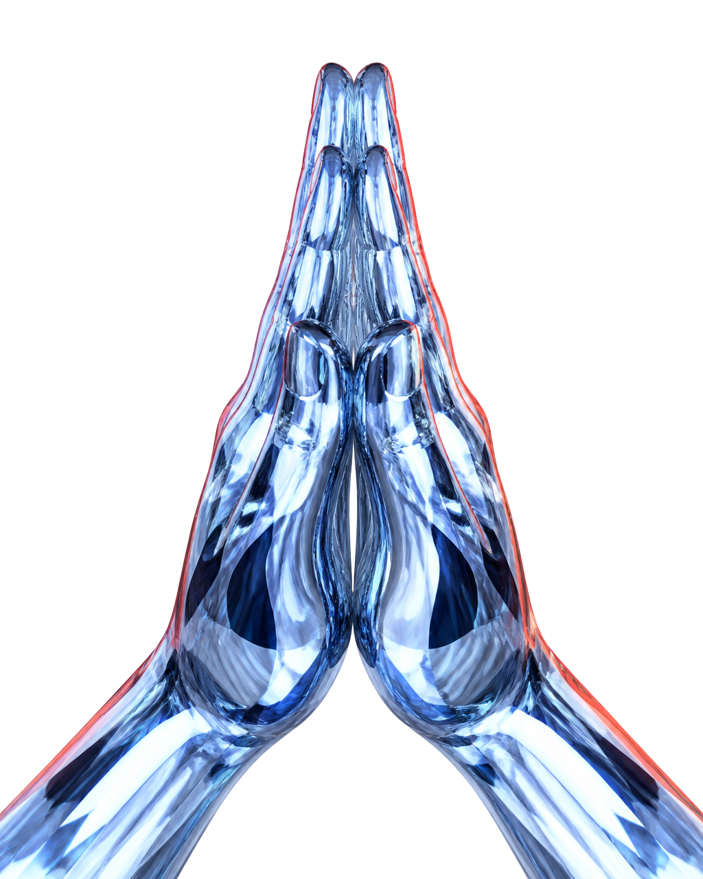 Sculpted 3D hands joined together representing Adyant's guidance and support